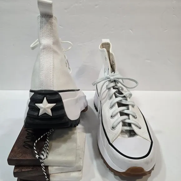 Converse Chuck Taylor Shoe Run Star Hike Platform White Hi Top W12.5 M 10 Chunky