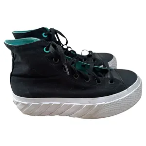 CONVERSE Chuck Taylor Women Black AllStar Lift 2XHigh SURFACEFUSION Shoes-10 1/2