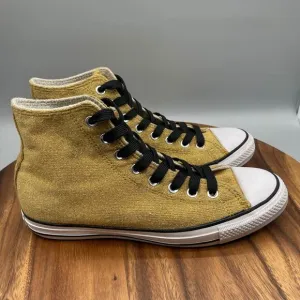 Converse CTAS Shoes Womens Size 10.5 Gold Fabric Comfort Skate Sneakers