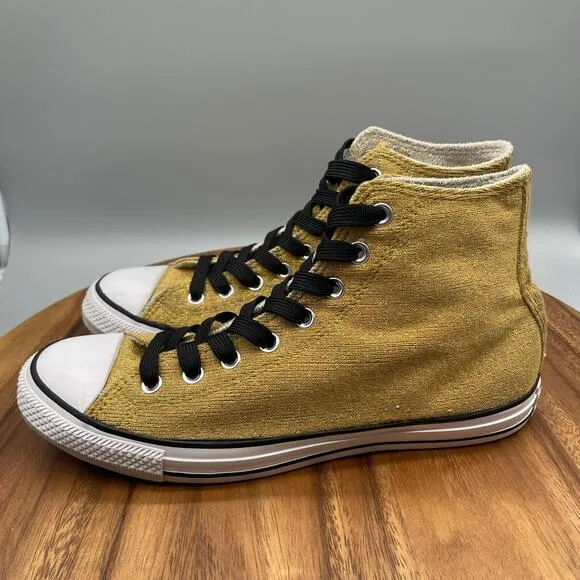 Converse CTAS Shoes Womens Size 10.5 Gold Fabric Comfort Skate Sneakers