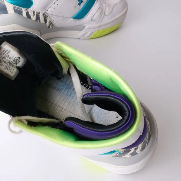 Converse ERX 260 Mid White/Rapid Teal-Purple High Tops Big Kid Youth Size 7