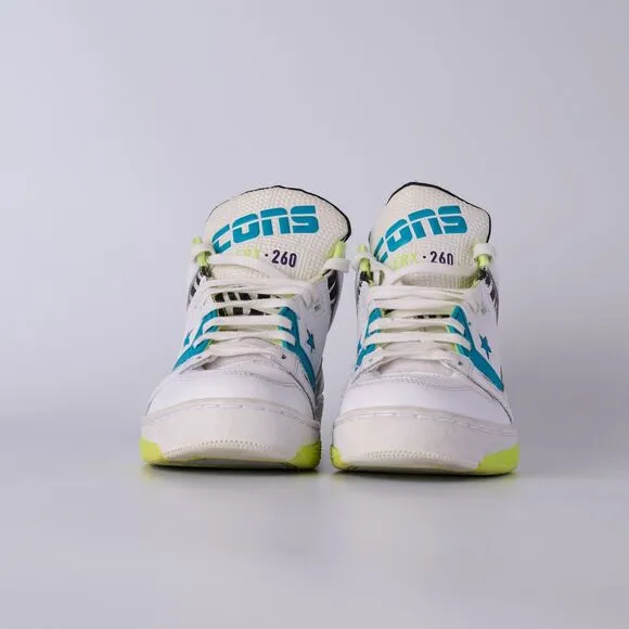 Converse ERX 260 Mid White/Rapid Teal-Purple High Tops Big Kid Youth Size 7