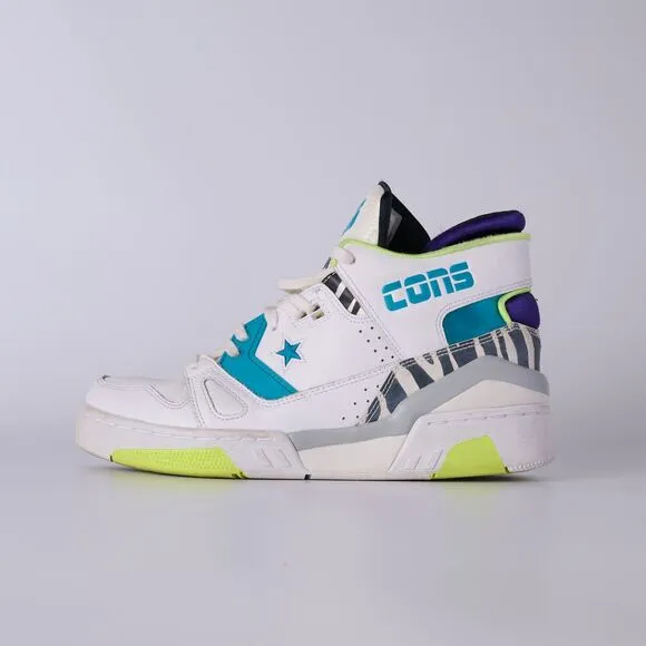 Converse ERX 260 Mid White/Rapid Teal-Purple High Tops Big Kid Youth Size 7