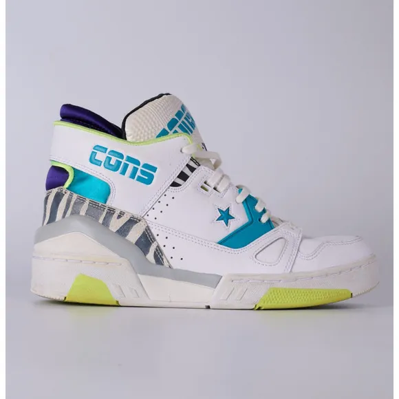 Converse ERX 260 Mid White/Rapid Teal-Purple High Tops Big Kid Youth Size 7