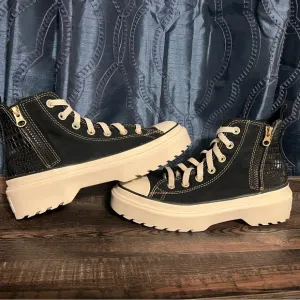 Converse Glazed Chrome Lugged Lift High-Top Sneakers