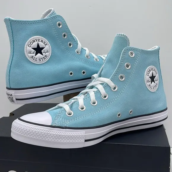 Converse Men’s Blue Glow High Tops Sneakers A15199CCTAS HIBLUE GLOW/WHITE/BLCK