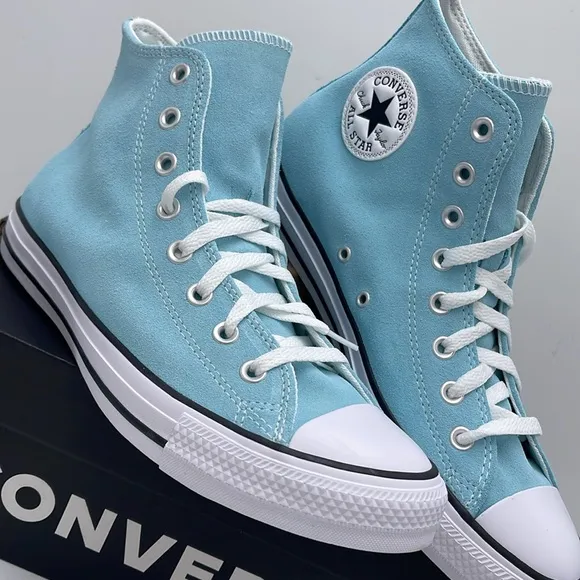 Converse Men’s Blue Glow High Tops Sneakers A15199CCTAS HIBLUE GLOW/WHITE/BLCK