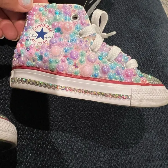 Converse Multicolor‎ Beaded High Tops