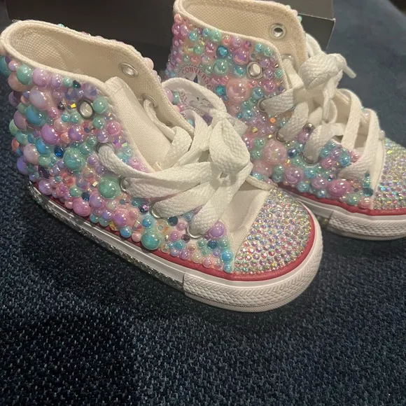 Converse Multicolor‎ Beaded High Tops