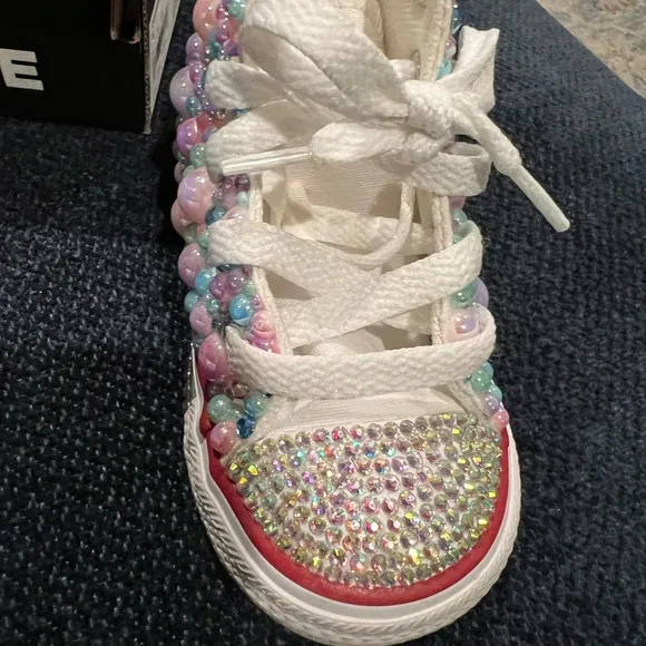 Converse Multicolor‎ Beaded High Tops