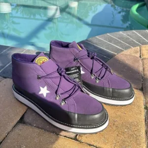 Converse One Star Mid Fleece Lined Boot Purple Women's Shoes 566162C Size 10