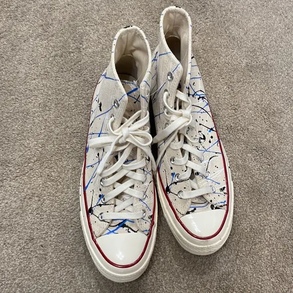 Converse Paint Splatter Chuck Taylor High Top All Star Sneakers Size 9