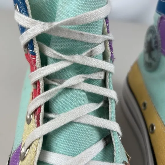 Converse Platform Color Block All Star Chuck Taylor High Top Sneakers