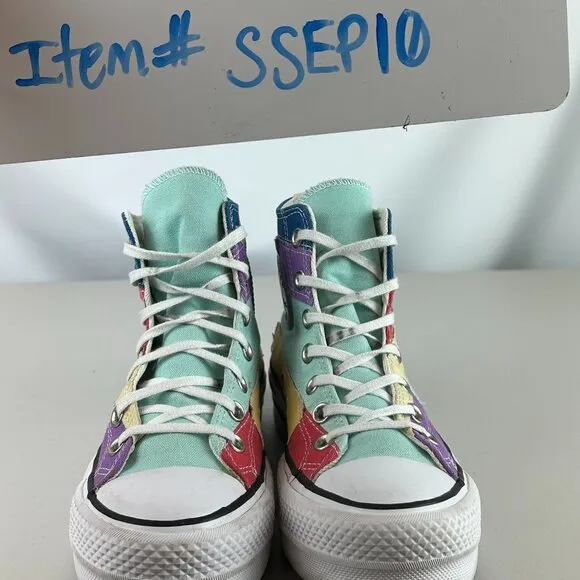 Converse Platform Color Block All Star Chuck Taylor High Top Sneakers
