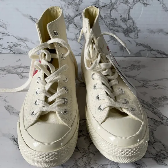 CONVERSE PLAY COMMERCIAL DES GARÇONS HIGH TOP SNEAKERS  WOMENS SIZE 9 MEN SIZE 7