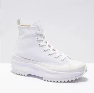 Converse Run Star Hike Chunky Platform Sneakers In Triple White Womens Size 8