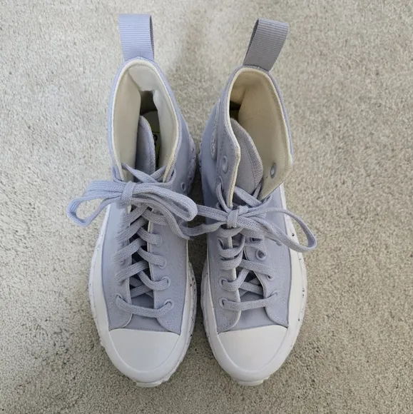 Converse | Run Star Hike Hi Crater Platform Sneakers Baby Blue Womens 8 Mens 6.5