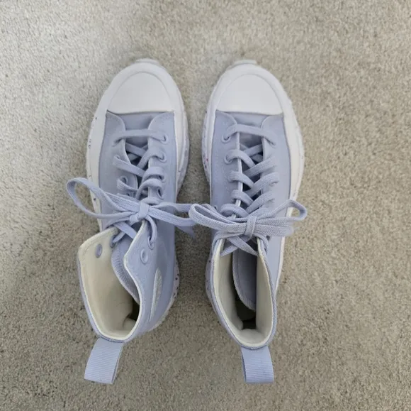 Converse | Run Star Hike Hi Crater Platform Sneakers Baby Blue Womens 8 Mens 6.5
