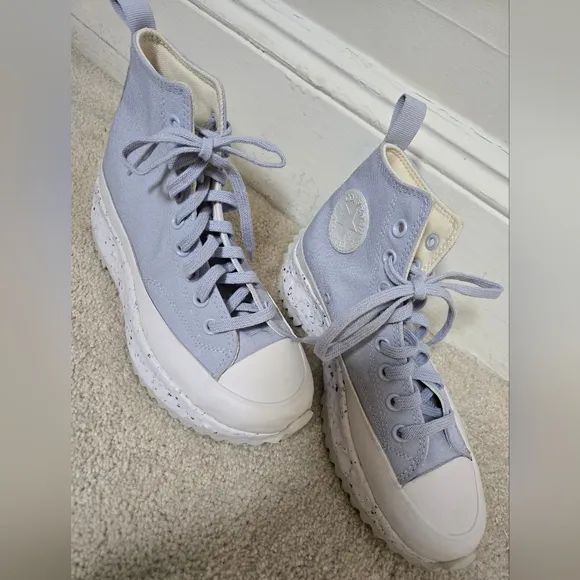 Converse | Run Star Hike Hi Crater Platform Sneakers Baby Blue Womens 8 Mens 6.5