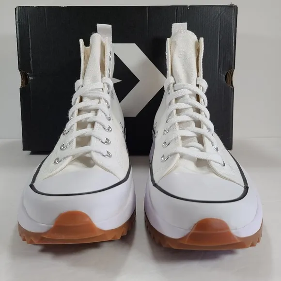 Converse Run Star Hike Hi White Platform Sneakers Women Size 10.5
