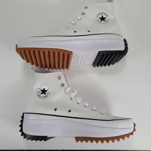 Converse Run Star Hike Hi White Platform Sneakers Women Size 10.5