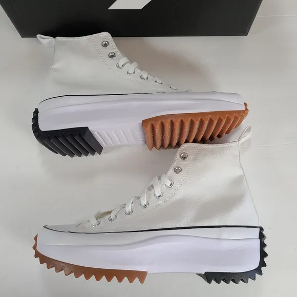 Converse Run Star Hike Hi White Platform Sneakers Women Size 10.5