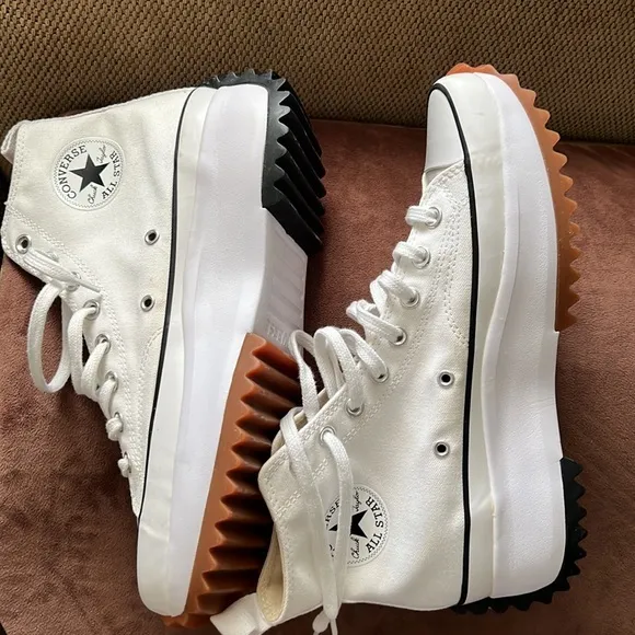 Converse Run Star Hike Unisex White High-Top Sneakers 9.5 Mens or 11 Womens‎ NIB