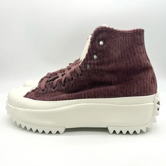 Converse Unisex Run Star Hike Platform Striped Knit High Top Shoes A03252C