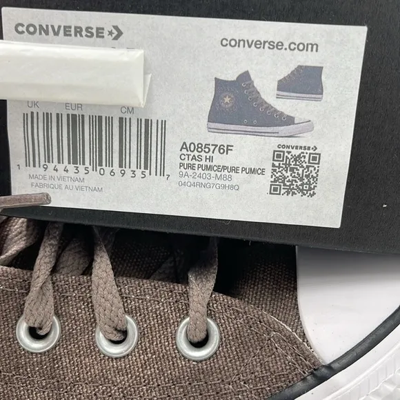 Converse WMNS All Star High-Top Sneakers Brown A08576FCTAS HÌPURE PUMICE/PURE