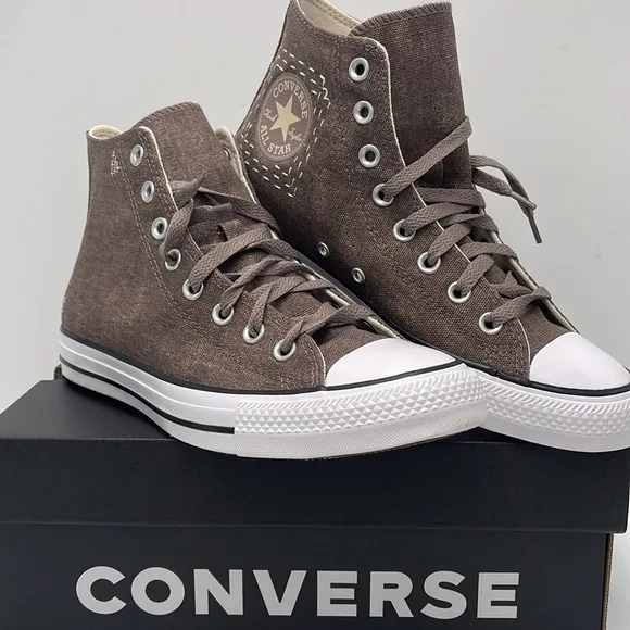 Converse WMNS All Star High-Top Sneakers Brown A08576FCTAS HÌPURE PUMICE/PURE
