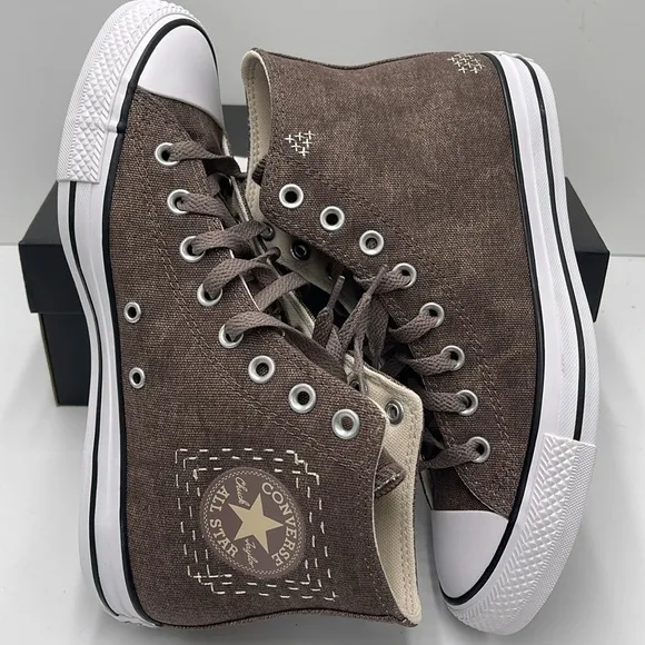 Converse WMNS All Star High-Top Sneakers Brown A08576FCTAS HÌPURE PUMICE/PURE