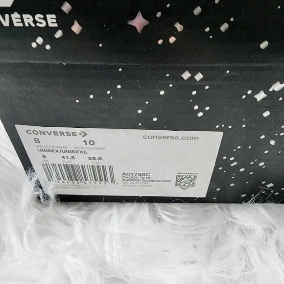 Converse x Barriers Chuck 70 High Black A01786C Sneakers RARE Men's 8 Women's 10