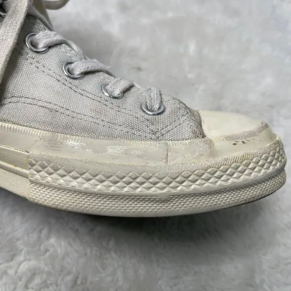 Converse x Comme des Garcons Men’s White Play Chuck 70 Lace Up High Sneaker 10