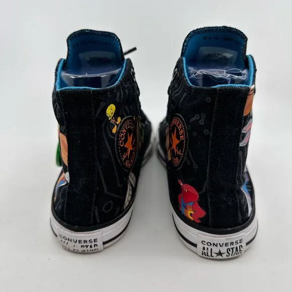 Converse x Space Jam Chuck Taylor All Star High Top Shoe Black Youth Size US 2.5
