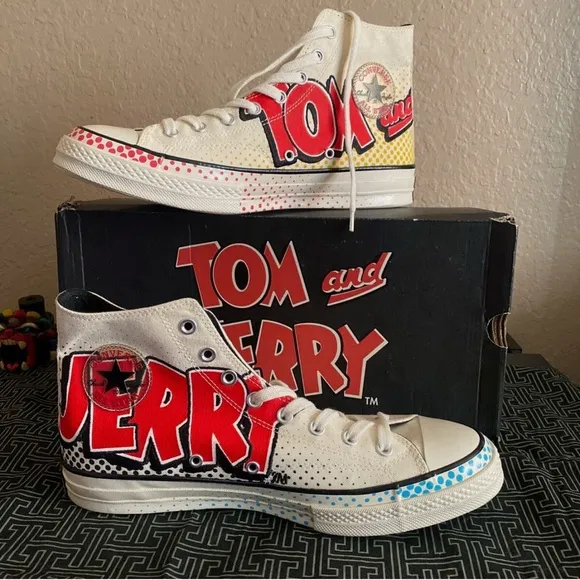 Converse x Tom &amp; Jerry Chuck 70 High Top / Red-White Mens Size 9.5