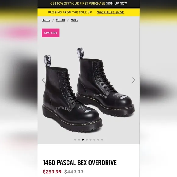 COPY - Dr. Martens 1460 Pascal Bex Overdrive Steel Toe Boots NWT