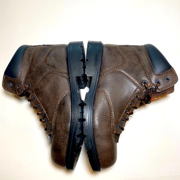 COPY - NWT  Brahma Men's Work Boots Brown Steel Toe Slip &amp; Oil Resistant Sz 5.5