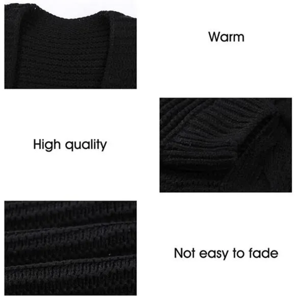 COPY - Women's Open Front Long Sleeve Chunky Knit Cardigan Sweaters Loose Outwe…
