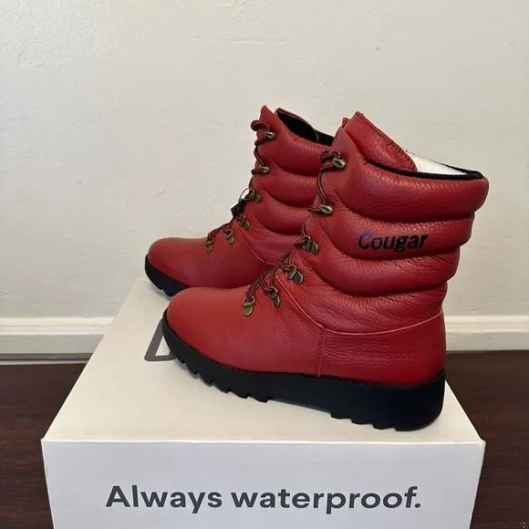 Cougar arctic boot leather waterproof fleece lining TRP anti slip sole size 8