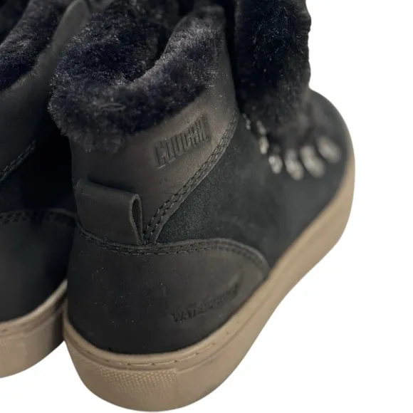 COUGAR Daniel Black Suede with Fur Trim and Lace-Up Winter Boot | US 6 | EU 36
