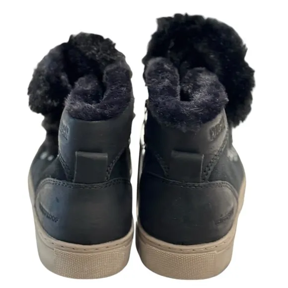 COUGAR Daniel Black Suede with Fur Trim and Lace-Up Winter Boot | US 6 | EU 36