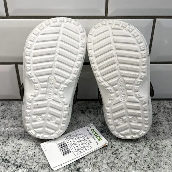 Crocs Disney Frozen Olaf Fleece Lined Shoes Clog Classic  Size C 9 White Snowman