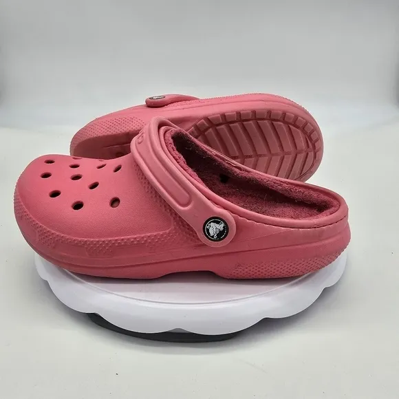 Crocs Shoes Men 6 Women 8 Classic Fleece Lined Clogs Pink