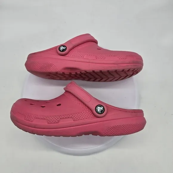 Crocs Shoes Men 6 Women 8 Classic Fleece Lined Clogs Pink