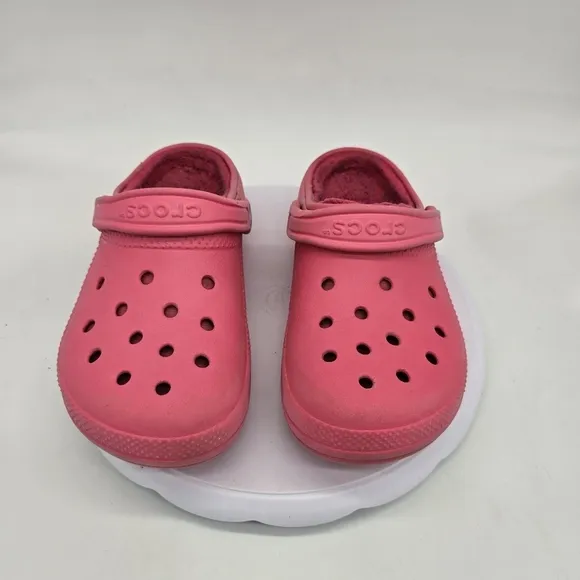 Crocs Shoes Men 6 Women 8 Classic Fleece Lined Clogs Pink