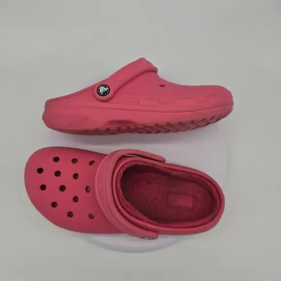 Crocs Shoes Men 6 Women 8 Classic Fleece Lined Clogs Pink