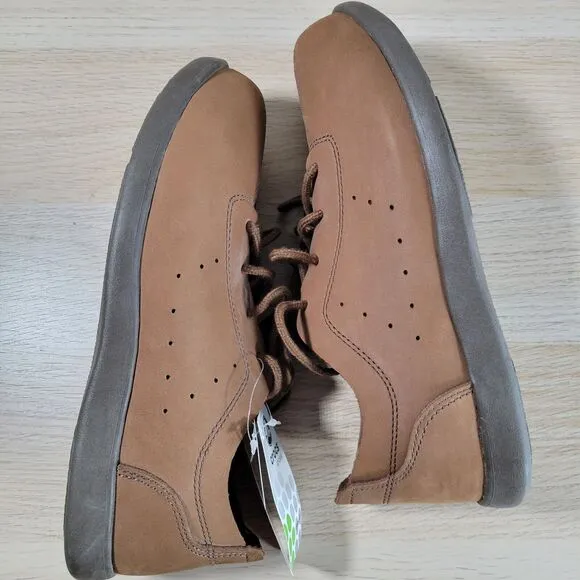 CROCS Venture Brown Leather Walking Shoes Mens Size 7 Chocolate Sneakers Comfort