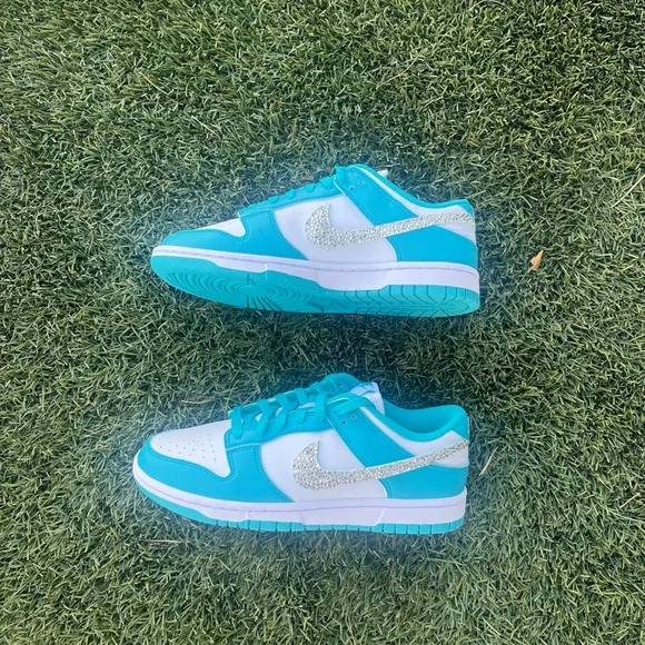 Custom Rhinestone Nike ShoesNike Dunk Low Next NatureWhite/Dusty Cactus