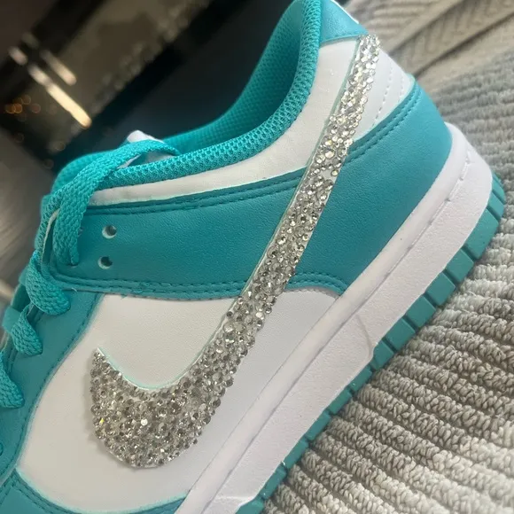 Custom Rhinestone Nike ShoesNike Dunk Low Next NatureWhite/Dusty Cactus