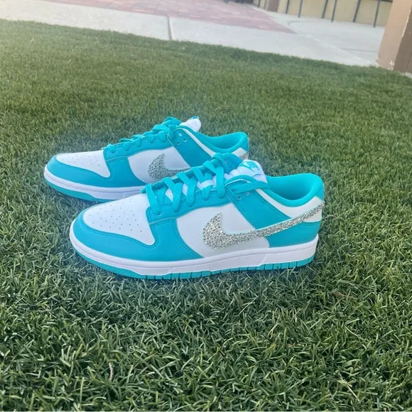 Custom Rhinestone Nike ShoesNike Dunk Low Next NatureWhite/Dusty Cactus